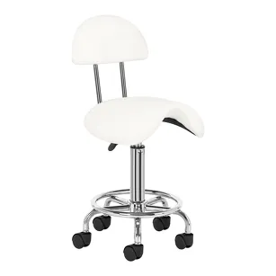 Taboret kosmetyczny 6001 biały