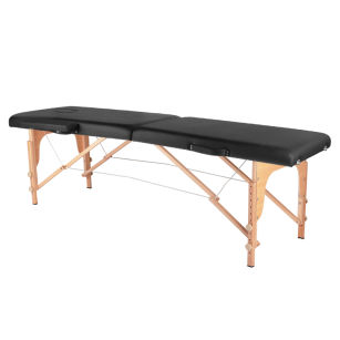 Stół składany do masażu drewniany Komfort Activ Fizjo 2 segmentowe czarny