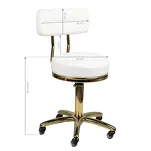 Taboret kosmetyczny Gold AM-961 biały - 5