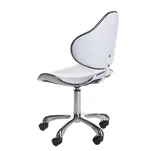 Taboret kosmetyczny z oparciem BD-9933 Biały - 3