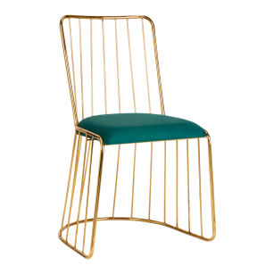 Krzesło Velvet QS-M00 złoto zielony