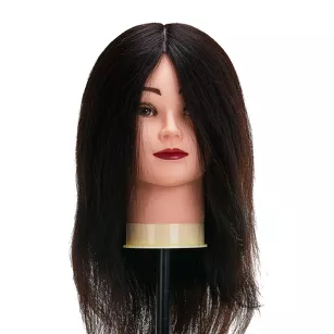 Główka treningowa fryzjerska Gabbiano WZ1 naturalne włosy, kolor 1H, długość 16"