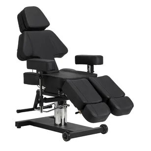 Fotel hydrauliczny do tatuażu Pro Ink 605 płynna regulacja czarny