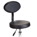 Taboret kosmetyczny z oparciem BH-7289 Czarny - 2