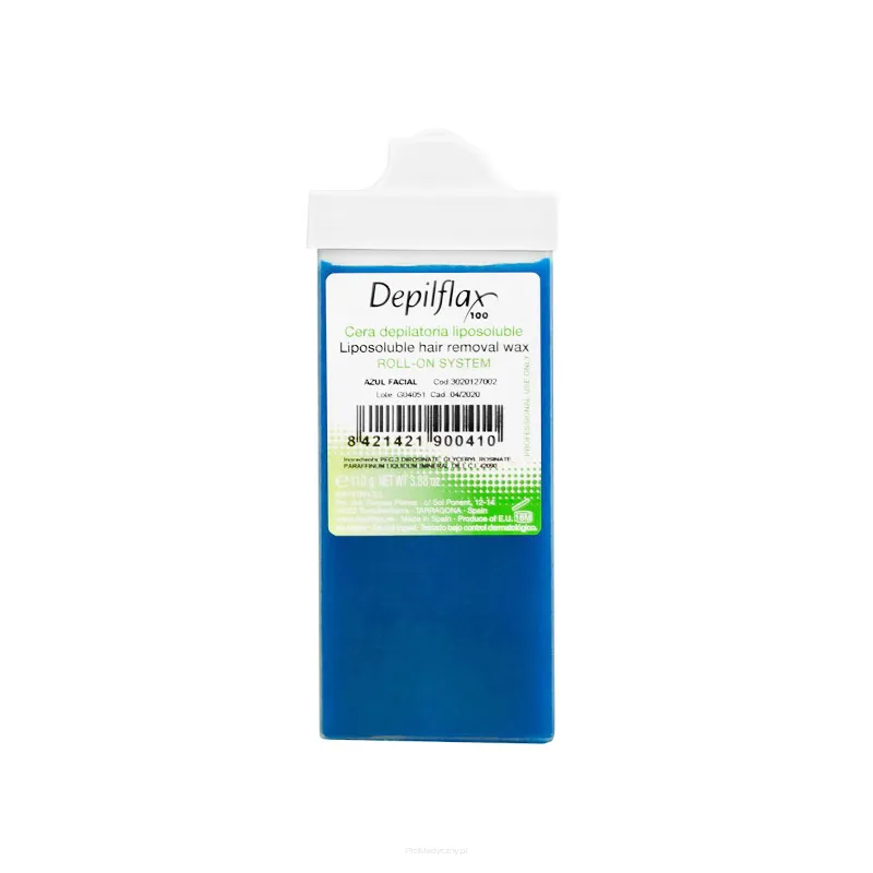 Wosk do depilacji Depilflax 100 Azul wąska rolka 110 g