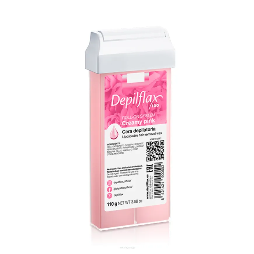 Wosk do depilacji Depilflax 100 Creamy pink rolka 110 g