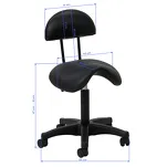 Taboret kosmetyczny 6001B czarny - 8