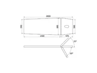 Stacjonarny stół rehabilitacyjny XSR 2 E wymiary