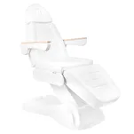 Fotel kosmetyczny elektryczny Sillon Lux 273b 3 silniki z taboretem 304 biały - 5