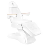 Fotel kosmetyczny elektryczny Sillon Lux 273b 3 silniki z taboretem 304 biały - 6