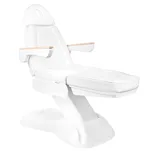 Fotel kosmetyczny elektryczny Sillon Lux 273b 3 silniki z taboretem 304 biały - 8