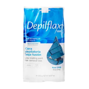 Depilflax 100 wosk do depilacji o niskiej temperaturze topnienia azul 2ab, 1 kg bezpaskowy do depilacji
