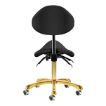 Taboret kosmetyczny Giovanni 1004 czarny ze złotą podstawą - 4