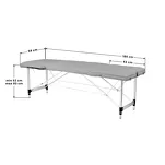 Stół składany do masażu aluminiowy Balance 3 segmentowy szary - 8