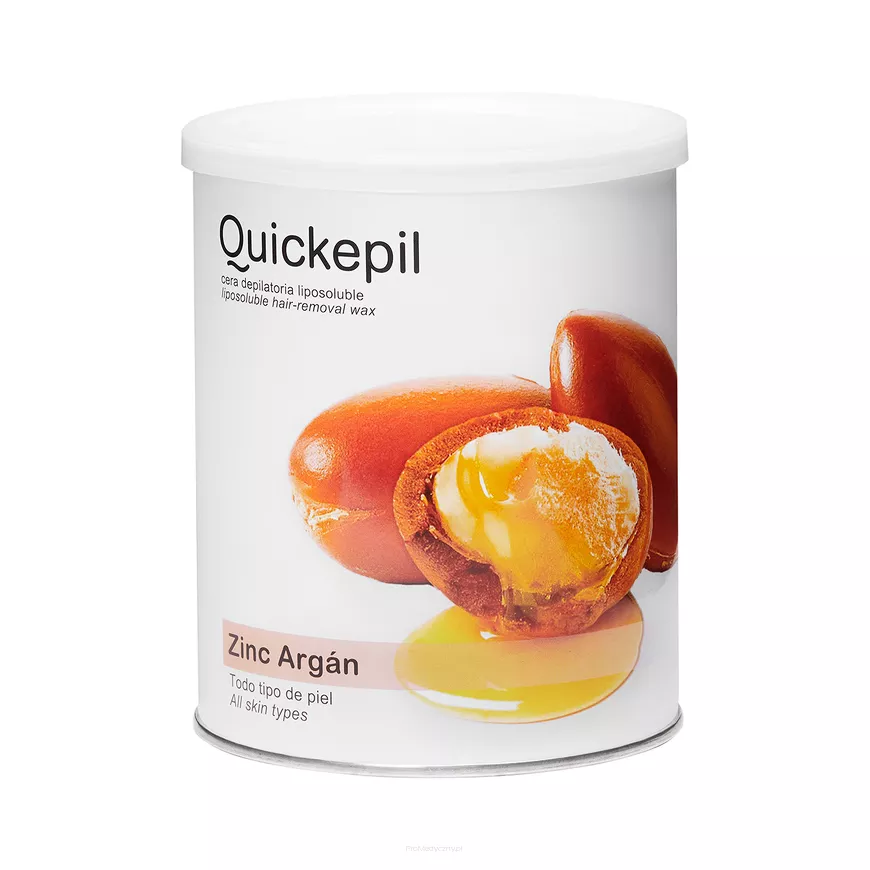 Quickepil wosk do depilacji puszka cynk-argan 800 ml