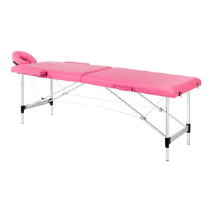 Balance stół składany do masażu aluminiowy 2 segmentowe róż