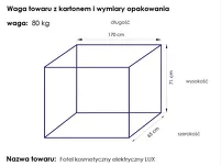 Fotel kosmetyczny elektryczny Lux czarny - 9