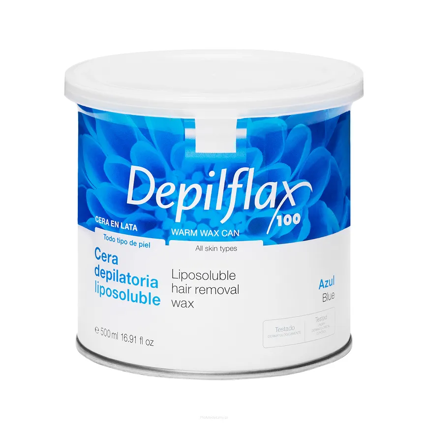 Depilflax 100 wosk do depilacji puszka azul 500 ml