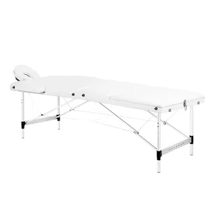 Balance stół składany do masażu aluminiowy 3 segmentowy biały