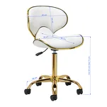 Taboret kosmetyczny Gabbiano Q-4599G biały - 8