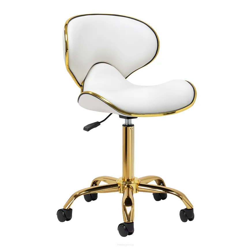 Taboret kosmetyczny Gabbiano Q-4599G biały