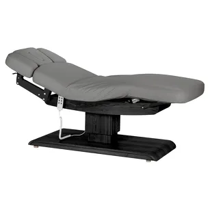 Leżanka SPA Sillon Relax szara z czarną podstawą