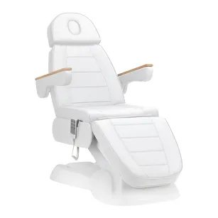 Fotel kosmetyczny elektryczny Sillon Lux 273b 3 silniki biały