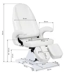 Fotel podologiczny hydrauliczny 112 biały - 10
