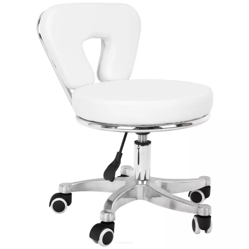 Taboret kosmetyczny do pedicure 9266 biały