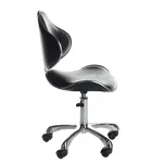 Taboret kosmetyczny z oparciem BD-9933 Czarny - 2