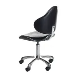 Taboret kosmetyczny z oparciem BD-9933 Czarny - 3
