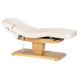 Leżanka SPA Sillon Relax kremowa z jasnobrązową podstawą