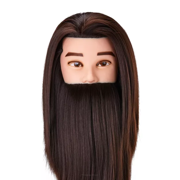 Główka treningowa z brodą fryzjerska Gabbiano WZ4 syntetyczne włosy, kolor 4H, długość 8
