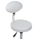 Taboret kosmetyczny z oparciem BH-7289 Biały - 2