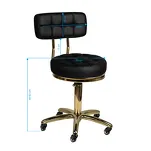 Taboret kosmetyczny Gold AM-961 czarny - 5