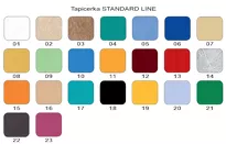Dostępne kolory tapicerki Standard Line