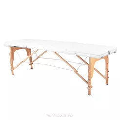 Stół składany do masażu drewniany Komfort Activ Fizjo 3 segmentowe biały